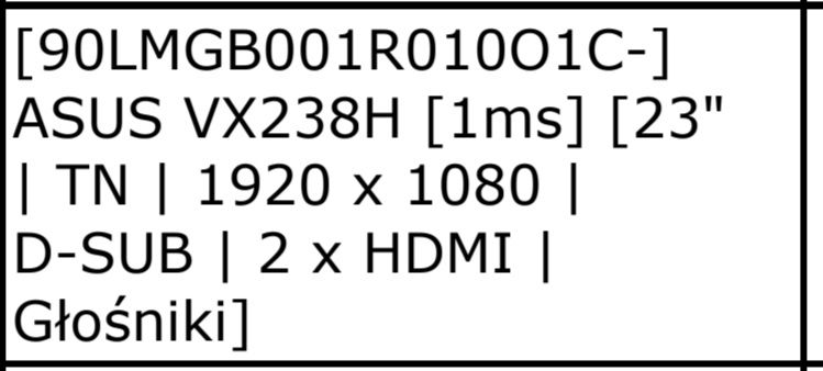 Monitor Asus VX238H 23 cale