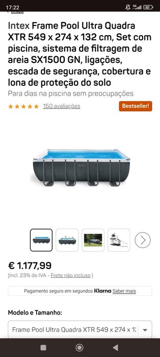 Piscina Intex 5.50x.2.74x1.32
