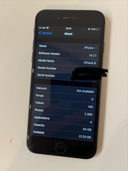 iPhone 8 – 64 GB – Preto – Funcional – Caixa incluída