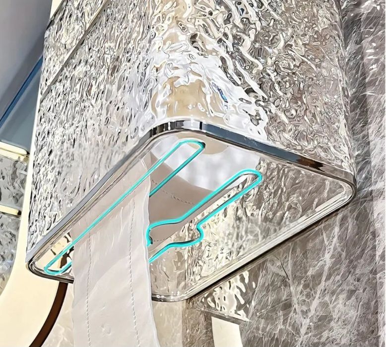 Nowy plastikowy pojemnik na papier toaletowy lub chusteczki