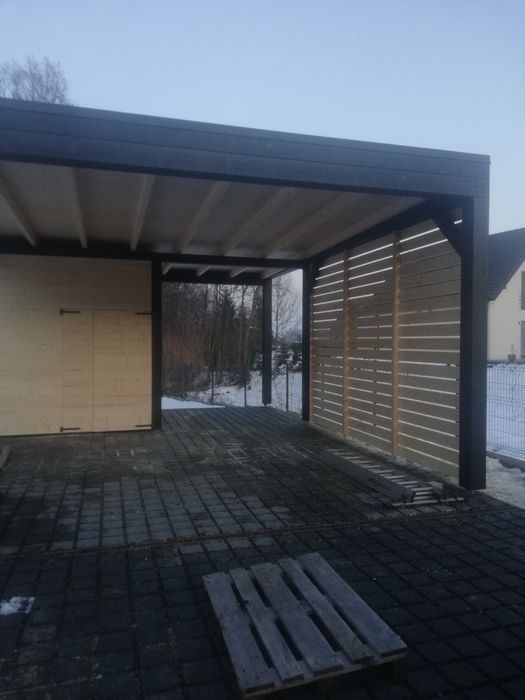 Garaże drewniane zadaszenia