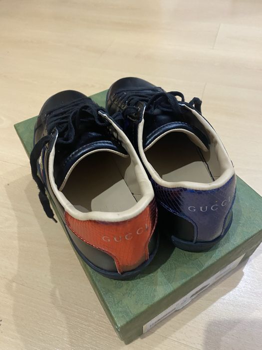 Gucci Ace Bee Sneakers - Couro Preto (Com Caixa Original).