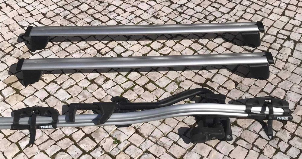 Barras tejadilho Thule + suporte bicicleta
