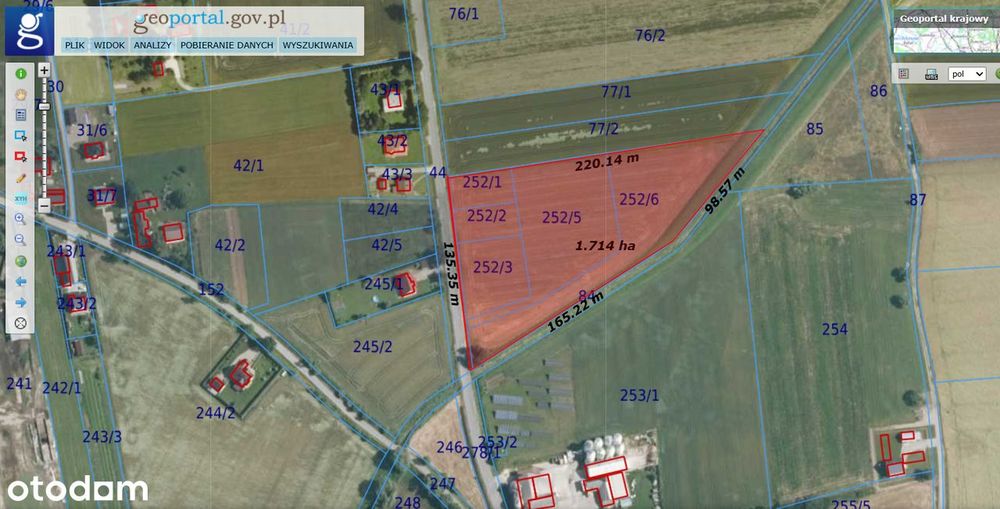 Na sprzedaż działka/działki budowlana/ne 1,7 ha. Zakliczyn
