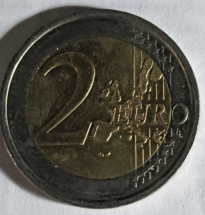 Moeda linda rarissima de 2 euros de Portugal com erro de cunhagem