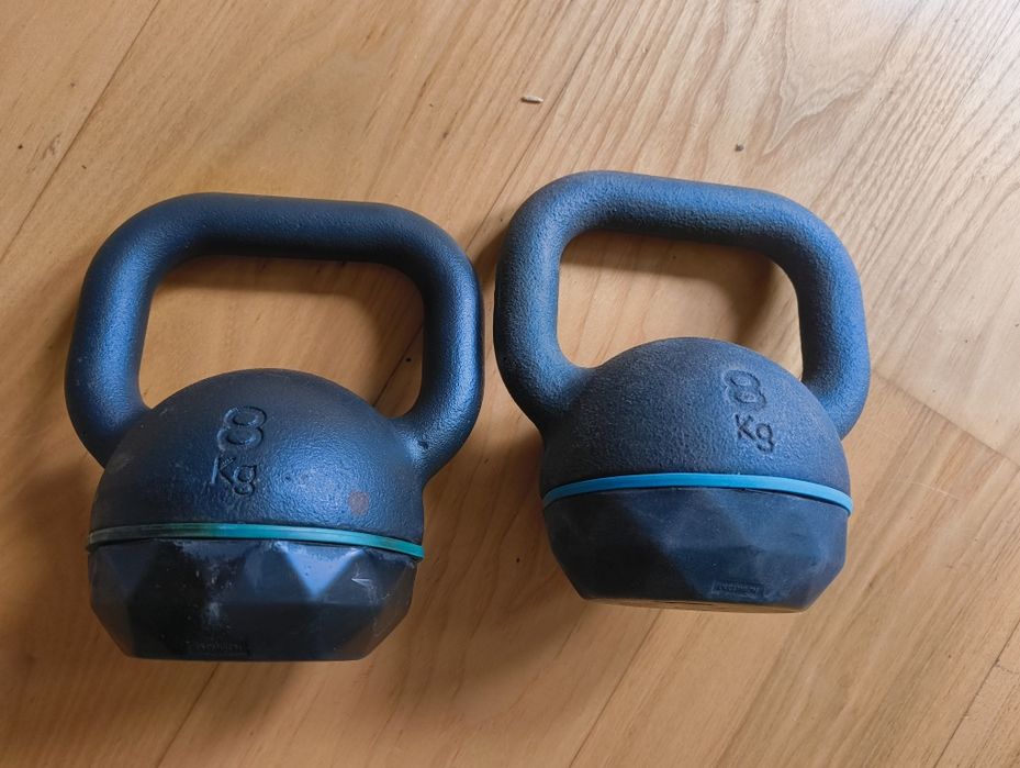 2 kettlebell żeliwne domyos 8 kg parka