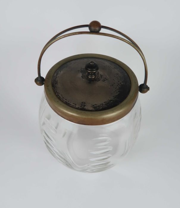 Boleira antiga Art Deco Vidro Lapidado (Ref. 6)