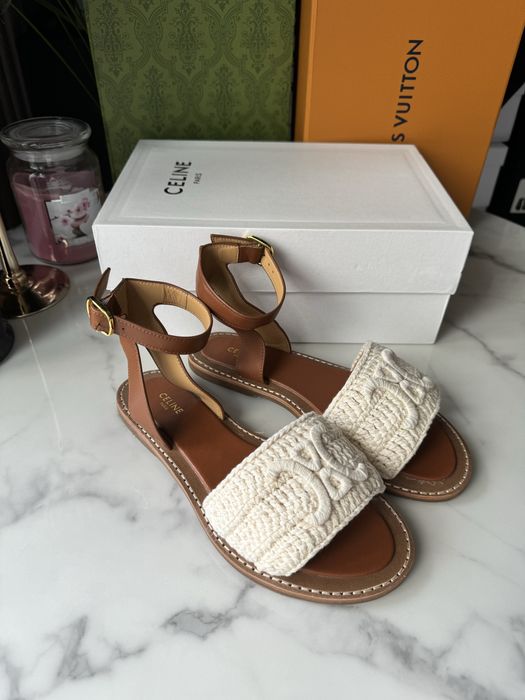 Sandały Celine brown leather