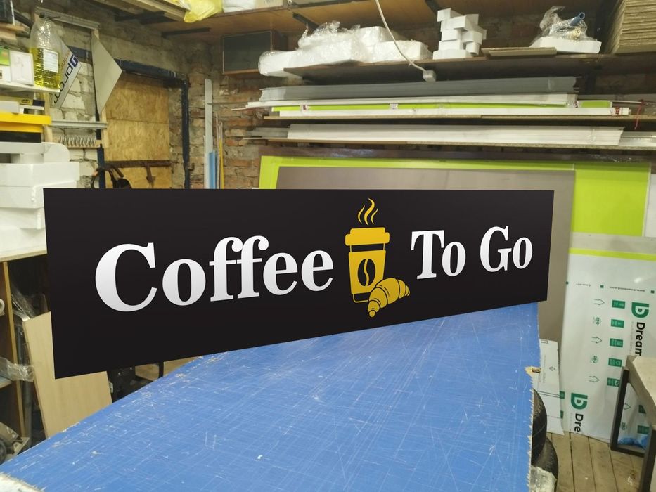 Вивіска для Кав'ярні 2х0.5м Coffee To Go за 2700грн. Реклама, Лайтбокс