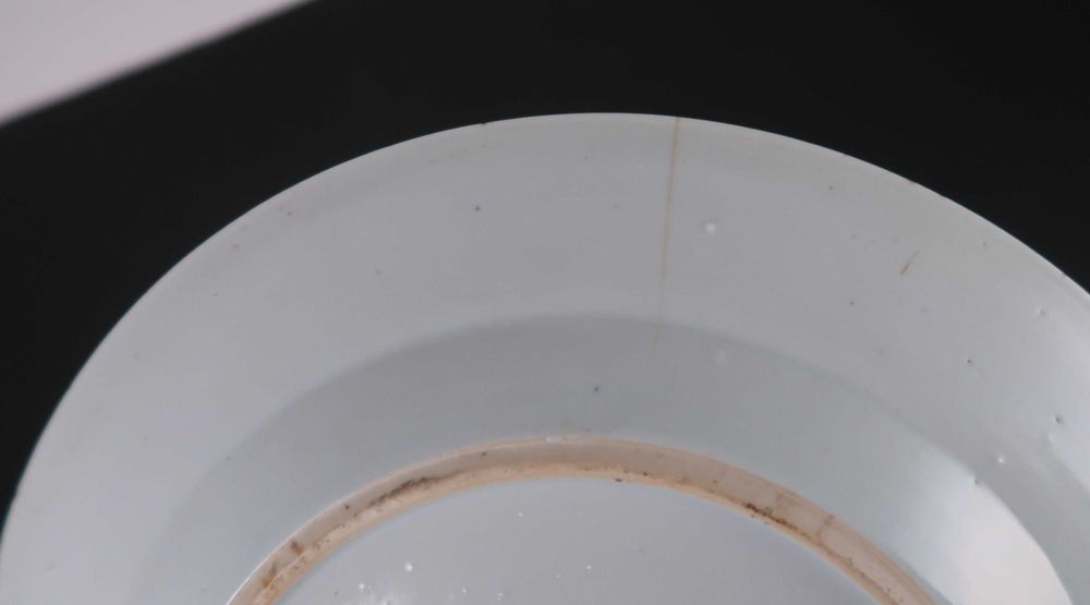 Par de pratos porcelana azul e branca da China Séc. XVIII