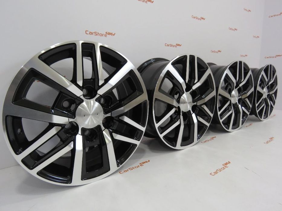 Jantes Look Toyota Hilux 17 x 7.5 et 30 6x139.7 CB106.1 Pretas + Polid
