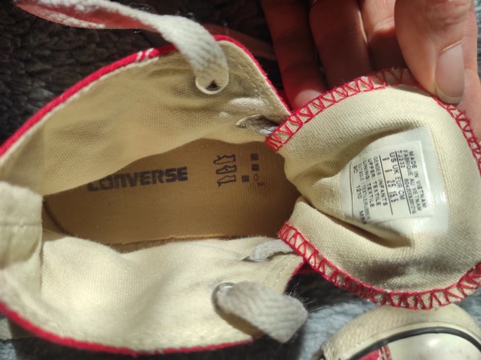 Converse 25 16cm czerwone tenisówki wysokie