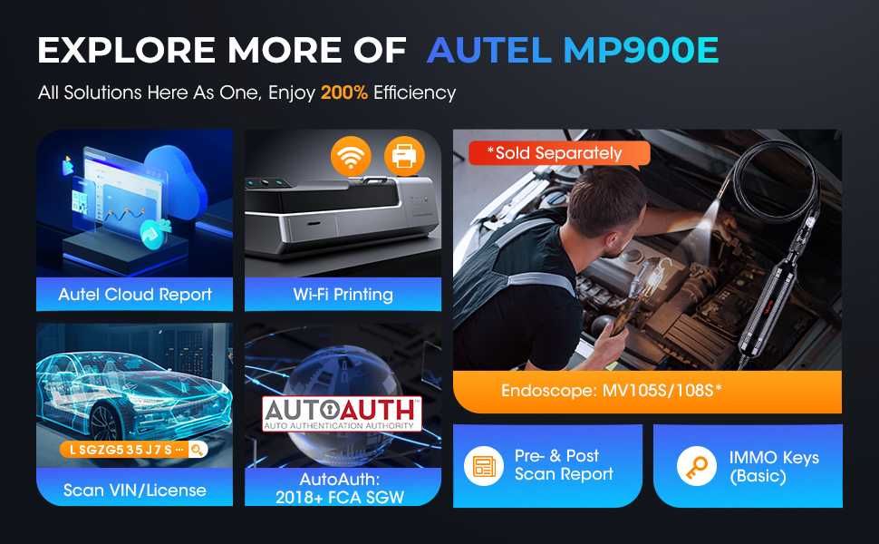 Autel MaxiPRO MP900E Máquina Diagnostico OBD Profissional (NOVO)