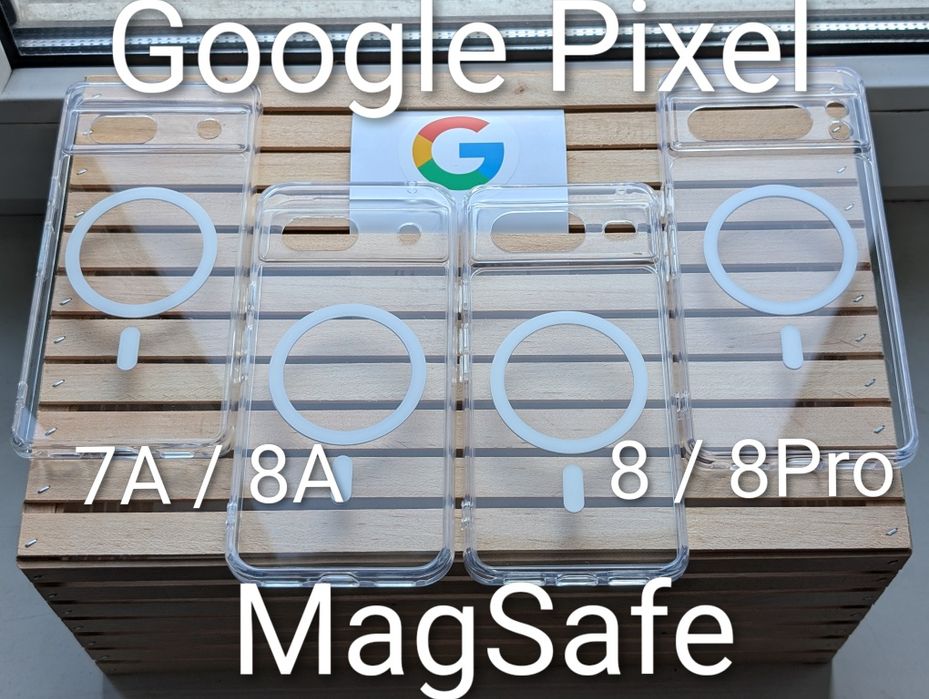 Чохол MagSafe для Google Pixel 8 Pro АНТИЖОВТИЗНА Прозорий