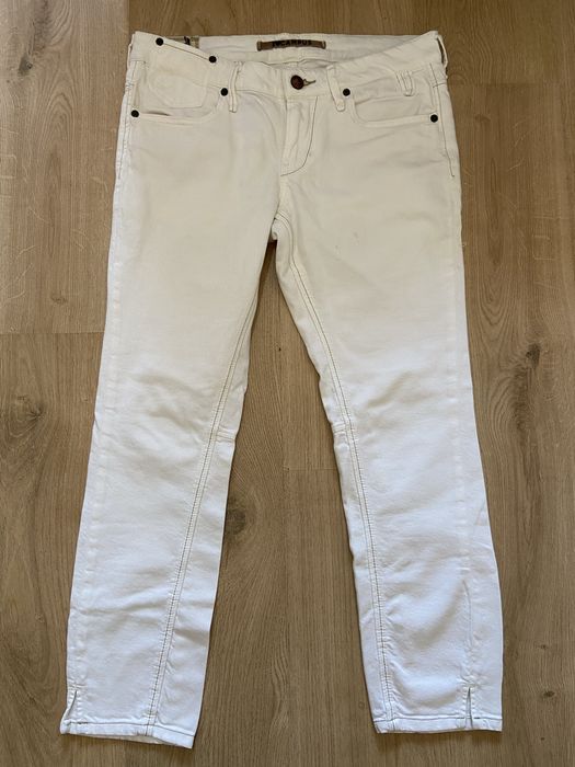 Campus 38 M białe jeansy dżinsy białe 7/8 american fit Vintage