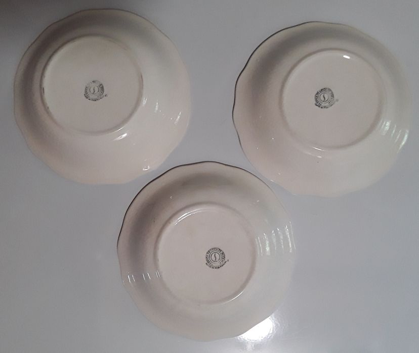 3 Taças antigas da Fábrica de Loiça de Sacavém