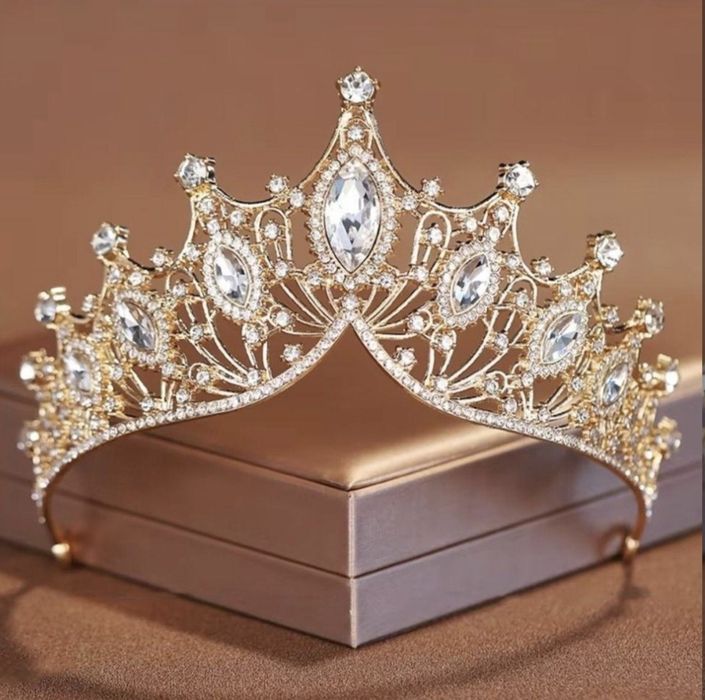 Nowa! Korona metalowa tiara diadem ślub księżniczka urodziny 18
