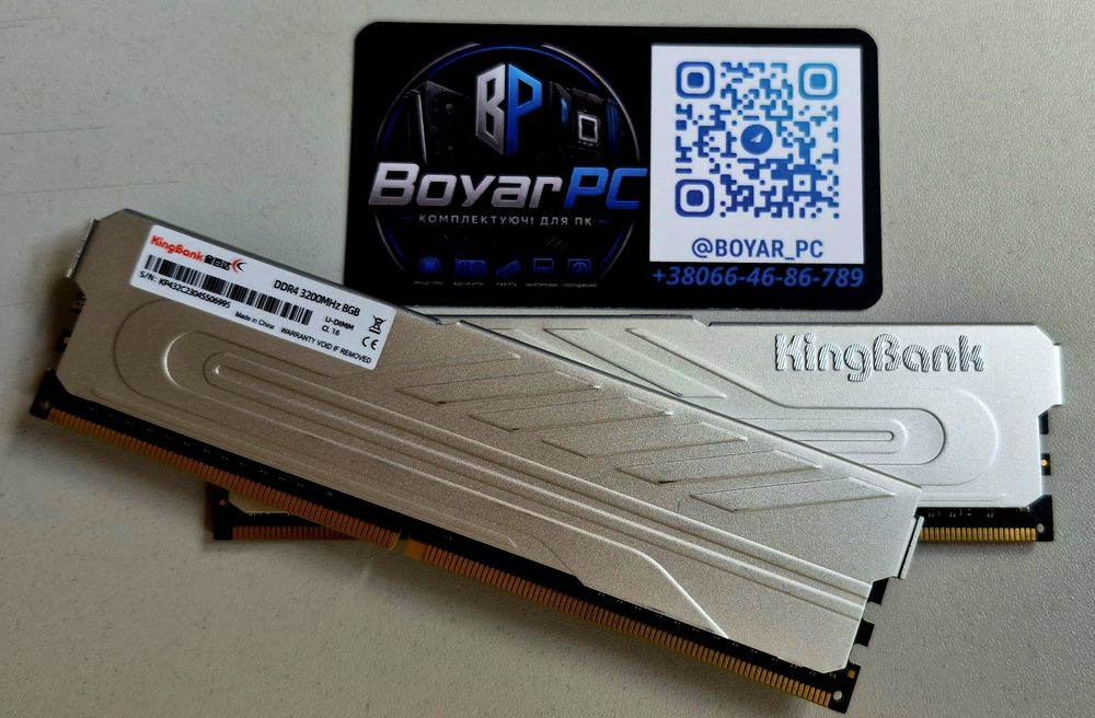 Оперативна пам'ять Kingbank  DDR4 16Gb (2x8) 3200MHz CL16