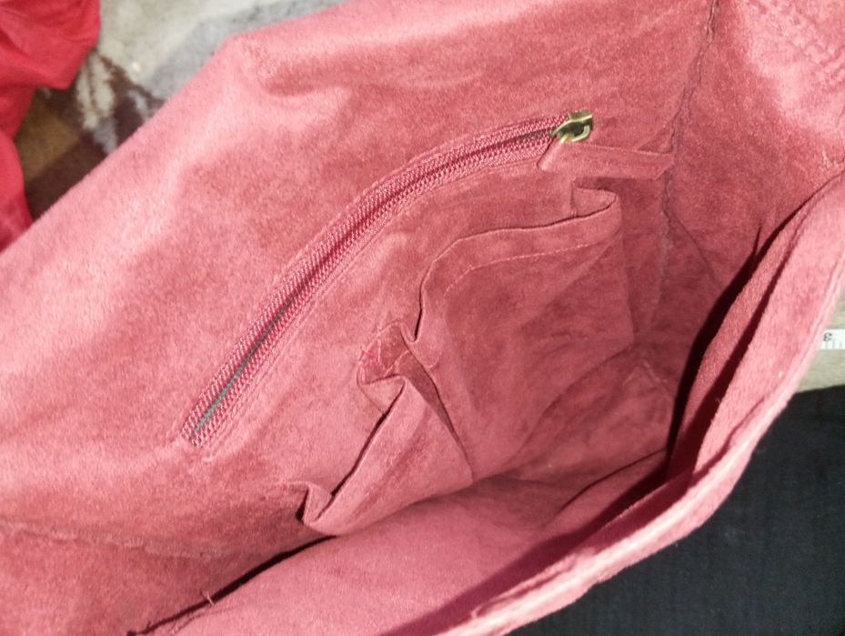 Torebka Boho zamsz z frędzlami Tom Tailor