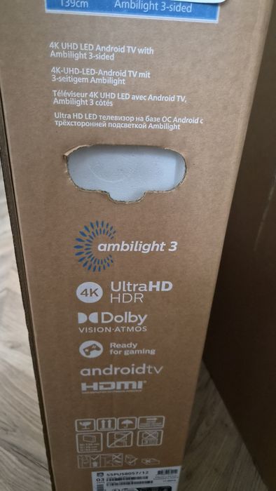 Nowy TV Philips Led 55 cali plaski  Ambilight x3  android  Smart new***