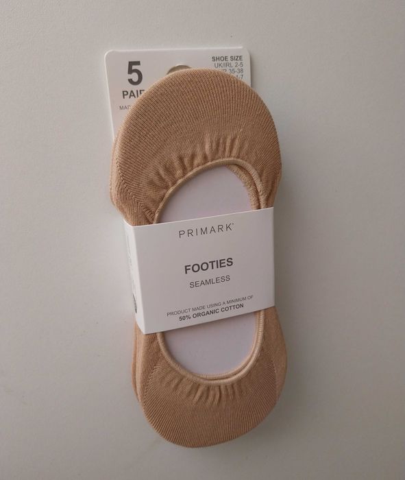 Pack 5 Pares Meias Invisiveis/Footies Seamless Primark (Novos Selados)