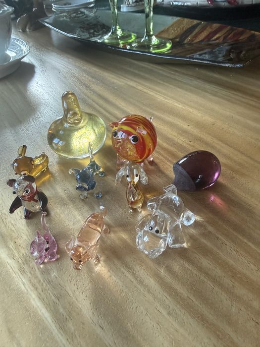 Murano miniaturowe szklane figurki