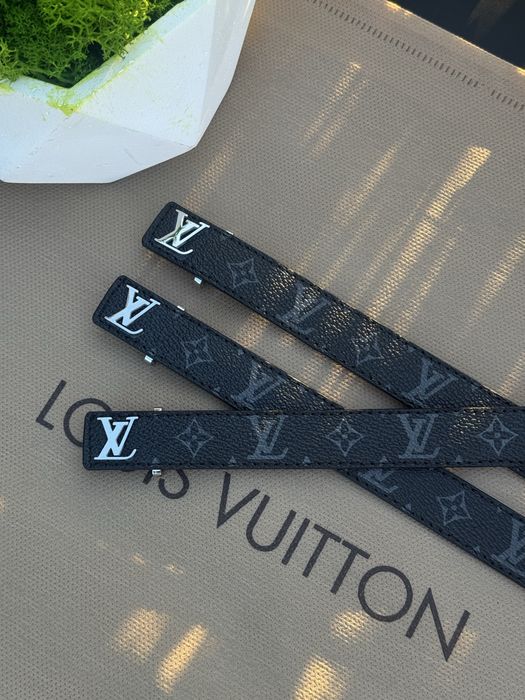 Браслет Louis Vuitton кожаный мужской браслет Лв черный Луи Витон