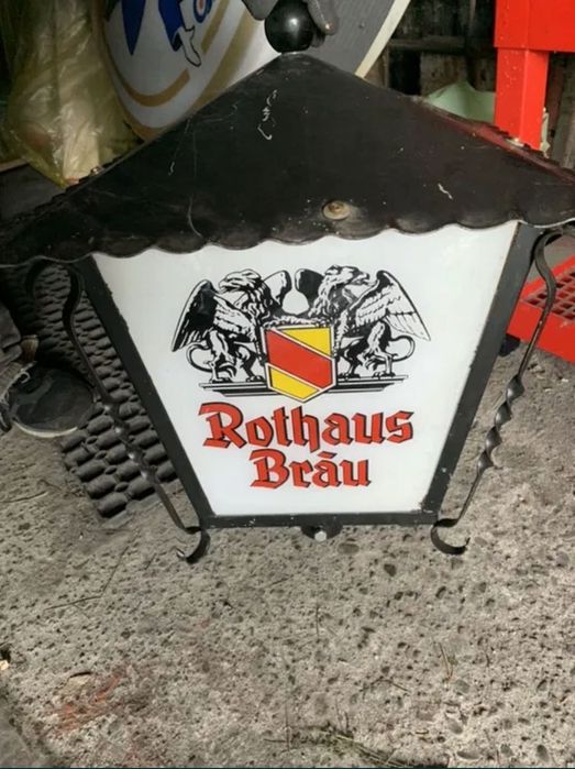 lampa barowa reklama podświetlana  do baru pubu