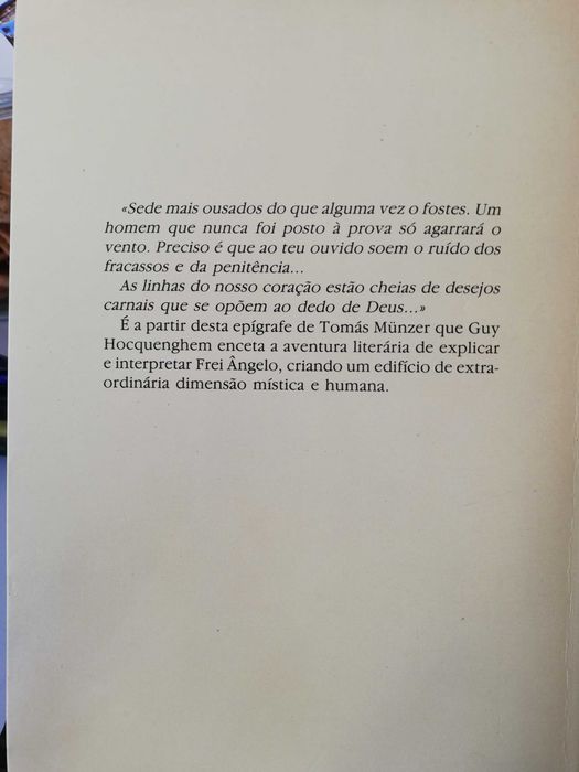 Viagens e aventuras extraordinárias de Frei Ângelo - Guy Hocquenghem, Bertrand, 1990