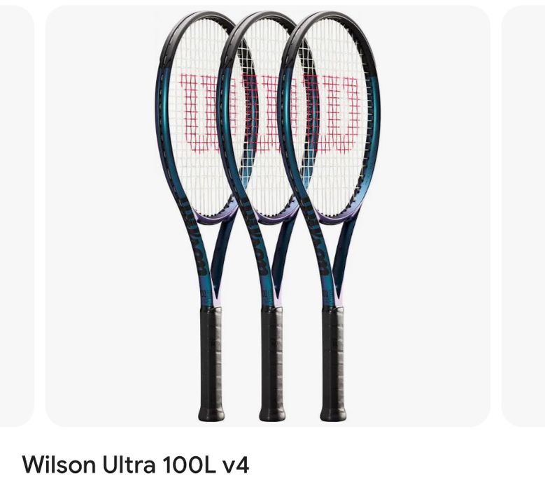 3 Raquetes WILSON 100L ULTRA V4 280g