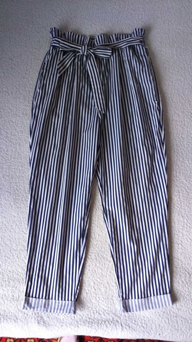 Штани  / брюки  висока посадка  котон від ZARA  р. М