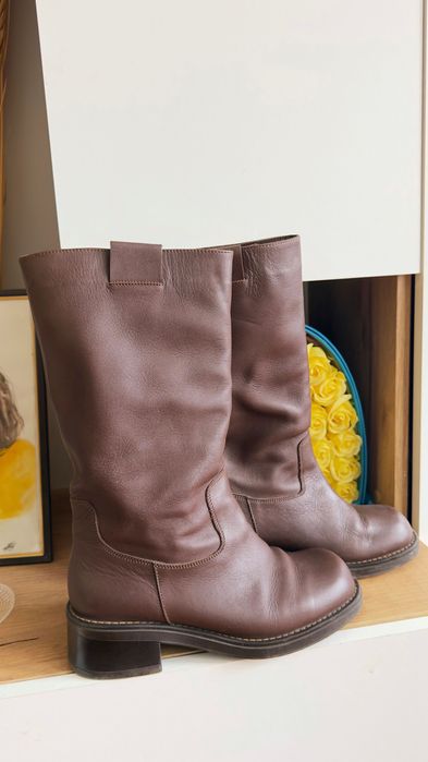 Коричневі чоботи, демісезон