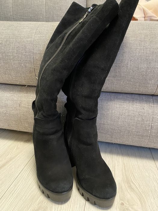 Замшеві зимові чоботи, 36 розмір