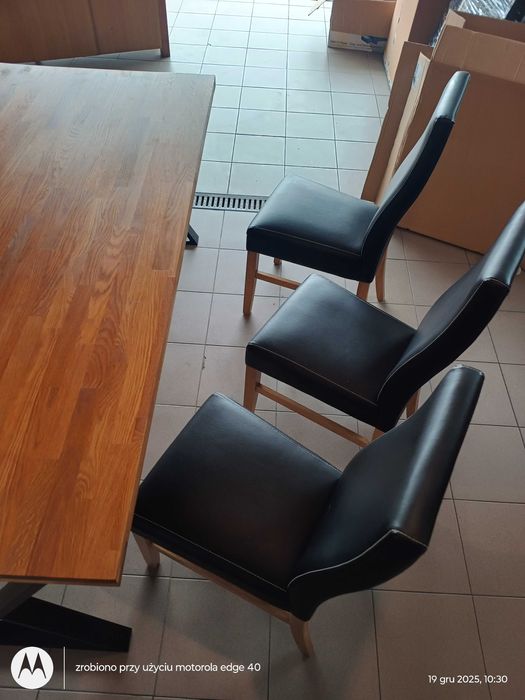 Nowy stół dębowy loft i 6 krzeseł