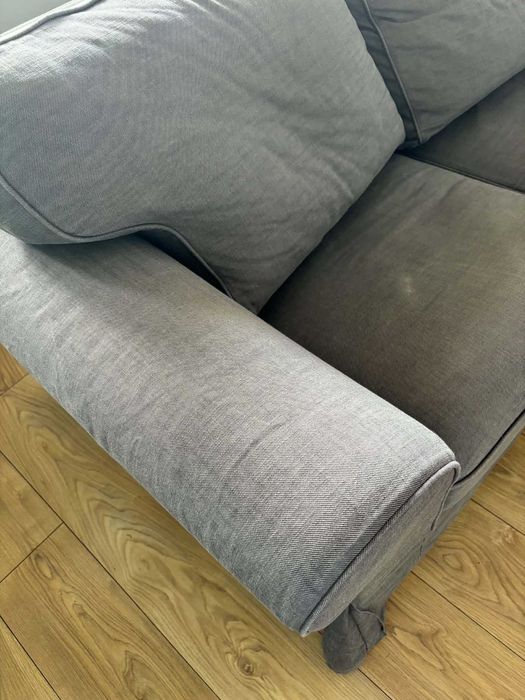 Kanapa rozkładana z funkcją spania EKTORP Ikea oraz podnóżek na pościel