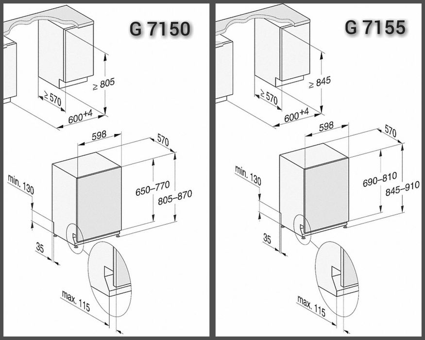 Встраиваемая посудомоечная машина Miele G 7155 7150 7050  рус/укр язык