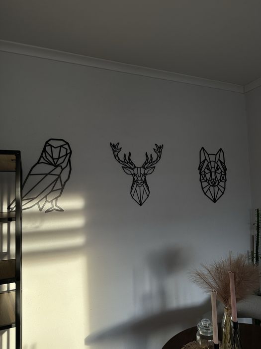 dekoracja na sciane geometryczne zwierzeta loft