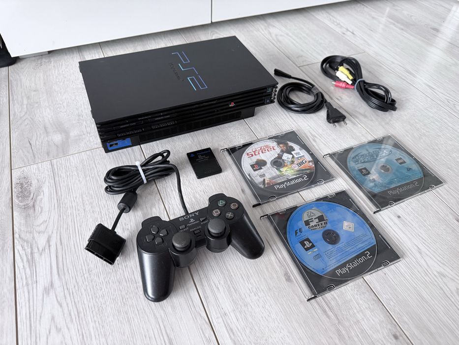 PlayStation 2 PS2 Pad + Karta pamięci + Gry