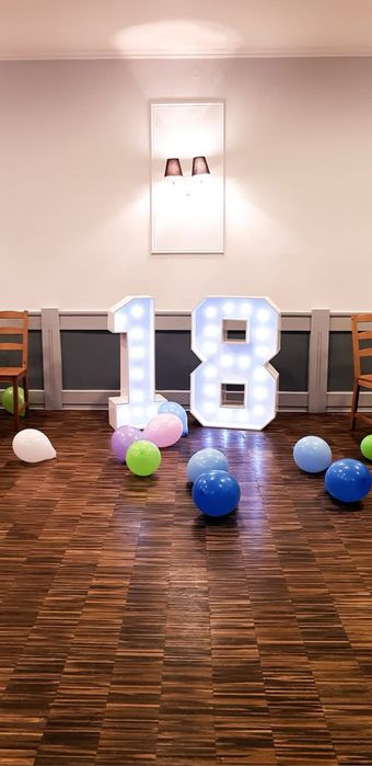 Cyfry led 18 i 40 na imprezy okolicznosciowe