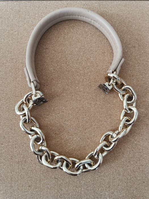 Pasek do torebki beżowy łańcuszek