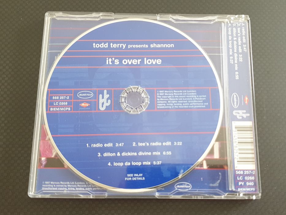 Todd Terry presents Shannon - It's Over Love - CDM - Mint