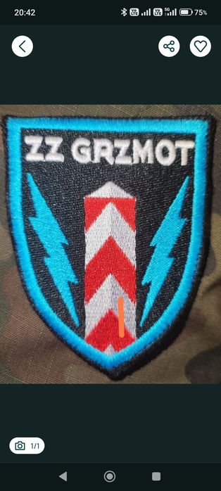Naszywki zz grzmot + bezpieczne Podlasie