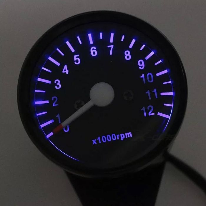 Conta-rotações tacómetro analógico universal moto 0-12000 RPM 12V