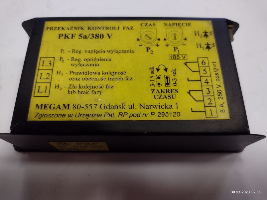 Przekaźnik kontroli faz Megam PKF 5