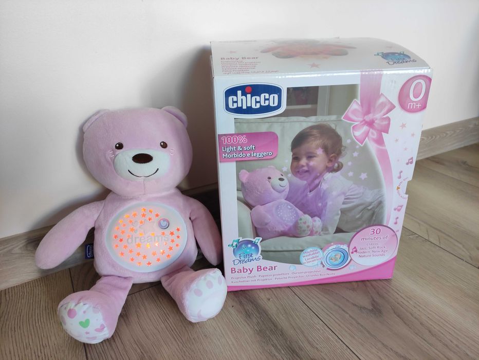 Różowy miś projektor Chicco