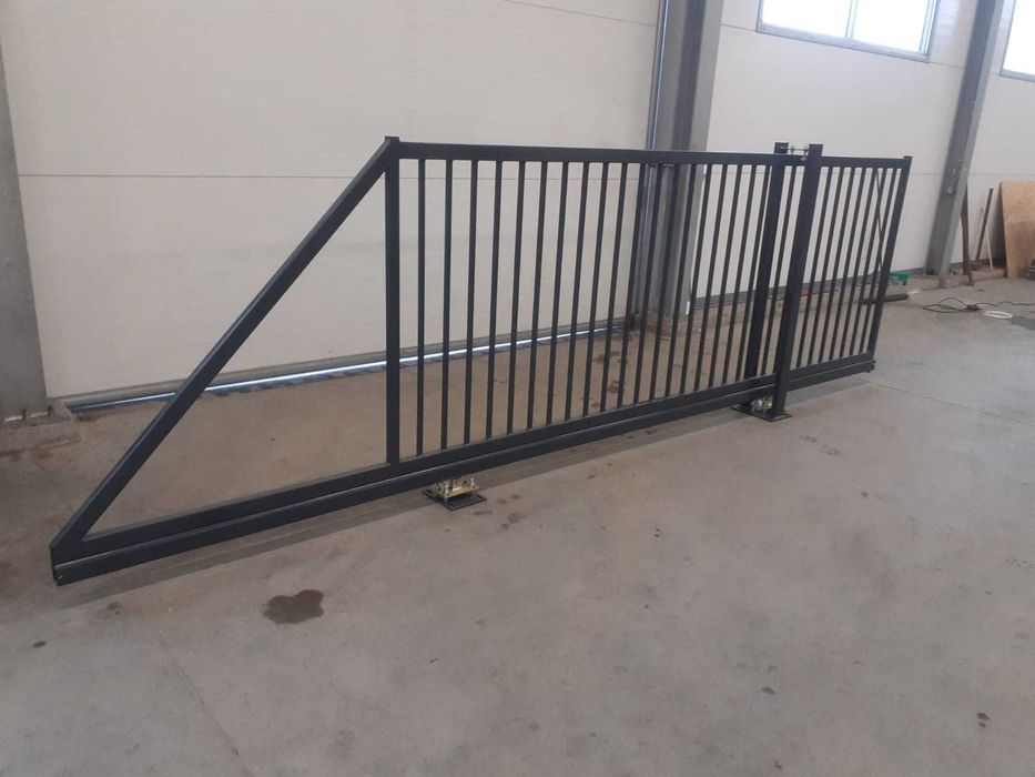 Brama przesuwna stalowa 5m x 1,62m wypełnienie profil 20x20 OCYNKOWANA