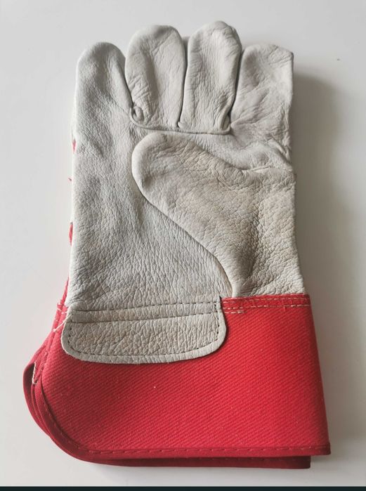 Rękawice robocze wzmacniane skóra licowa