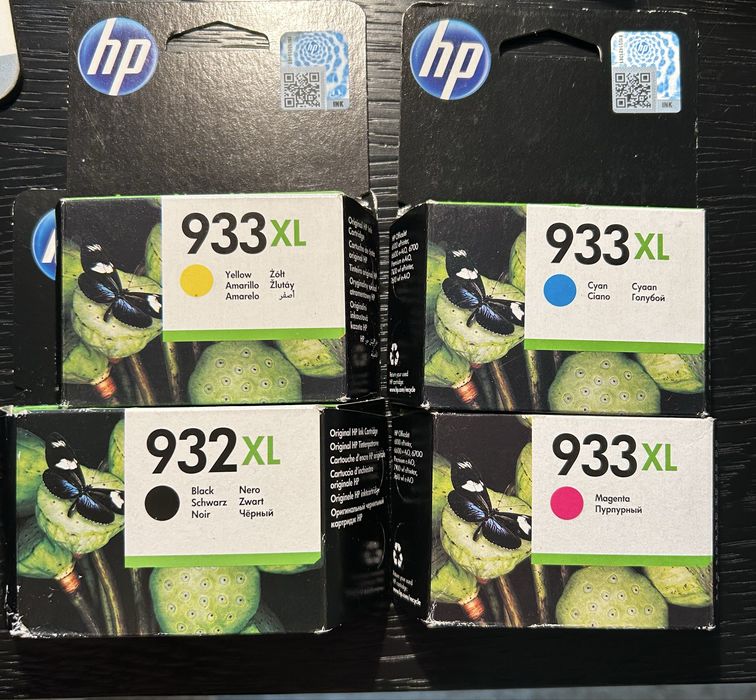 HP 932XL + 933XL Ink Cartridges, Original, New and Unopened64284470863491120
