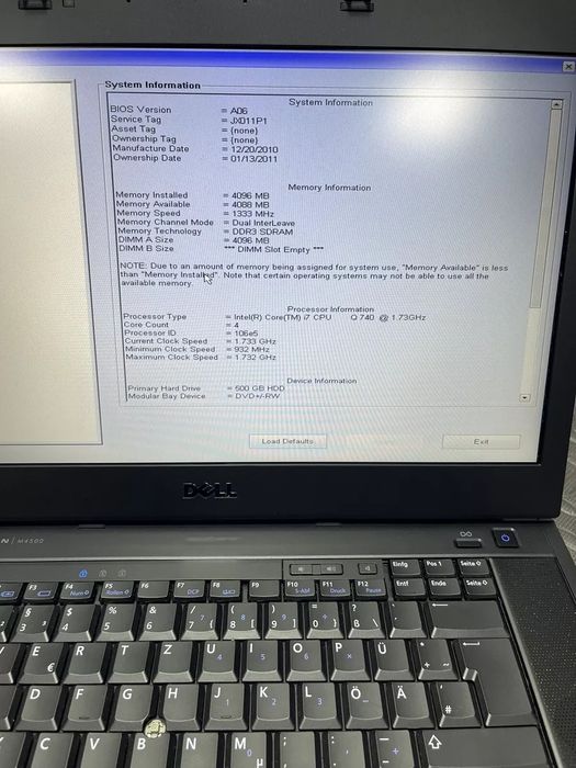 Ноутбук DELL Precision M4500