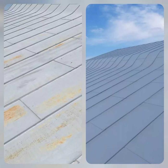 Фарбування оцинкованих дахів, металочерепиці, шиферу. Мийка бруківки